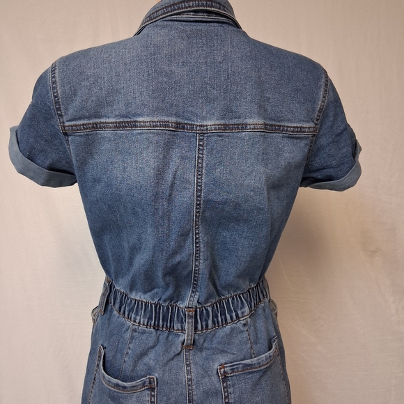 Celebrity Pink Blue Denim Overalls Size M - Picture 8 of 16